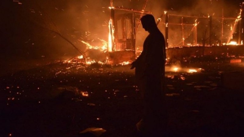 Milagro en medio de las llamas: el fuego arrasó un santuario pero dejó intacta a la Virgen María